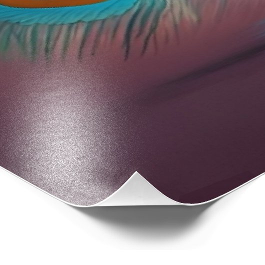 Peacock wandpapier foto afdruk (Hoek)