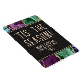 Peacock Watercolor Agaat Kerstmis Magneet (Rechterzijde)