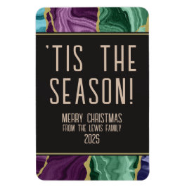 Peacock Watercolor Agaat Kerstmis Magneet