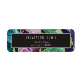 Peacock Watercolor Agaat Retour Address Label