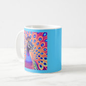 Peacock-Waterverf Koffiemok (Voorkant links)