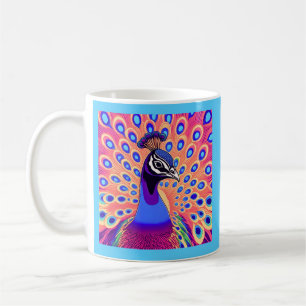 Peacock-Waterverf Koffiemok