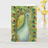 Peacock waterverf lege kaart Royal Serendipity (Gele Bloem)