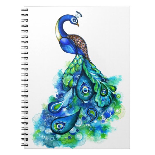 Peacock-Waterverf Notitieboek (Voorkant)