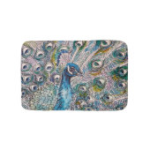 Peacock Waterverf Schilderen Vogelvogels Badmat (Voorkant)
