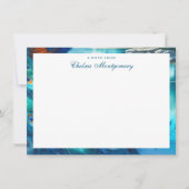 Peacock Waterverf schilderij kunst gepersonaliseer Notitiekaartje (Voorkant)