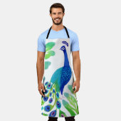 Peacock-Waterverf Schort (Gedragen)