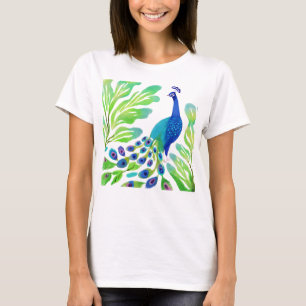 Peacock-Waterverf T-shirt