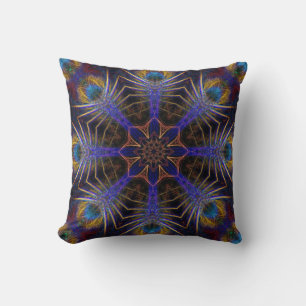Peacock Web Fractals Jumbo Cushion Pillow Kussen