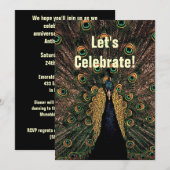 Peacock - Weddenschap Jubileum Kaart (Voorkant / Achterkant)