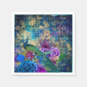 Peacock Weddenschappen Papier servetten (Voorkant)