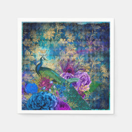 Peacock Weddenschappen Papier servetten