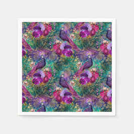 Peacock Weddenschappen Papier servetten