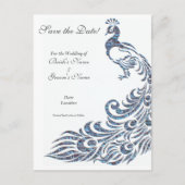 Peacock Wedding Aankondiging Briefkaart (Voorkant)