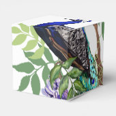 Peacock Wedding Bedankdoosjes (Achterkant)