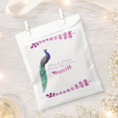 Peacock Wedding Bedankzakje (Geknipt)