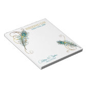 Peacock Wedding Custom Notes for Wedding Planner Notitieblok (Schuin)