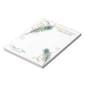 Peacock Wedding Custom Notes for Wedding Planner Notitieblok (Linkerzijde)