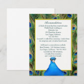 Peacock Wedding Enclosure Card Informatiekaartje (Voorkant / Achterkant)
