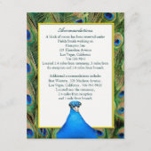 Peacock Wedding Enclosure Card Informatiekaartje (Voorkant)