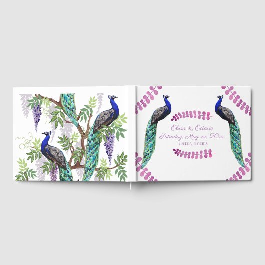 Peacock Wedding Gastenboek (Volledig)