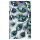 Peacock Wedding Gift Bags Klein Cadeauzakje (Achterkant)