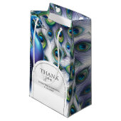 Peacock Wedding Gift Bags Klein Cadeauzakje (Voorkant Gekanteld)
