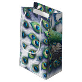 Peacock Wedding Gift Bags Klein Cadeauzakje (Achterkant Gekanteld)