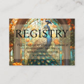 Peacock Wedding Gift Registry Enclosure Kaarten Visitekaartje (Voorkant)