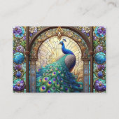 Peacock Wedding Gift Registry Enclosure Kaarten Visitekaartje (Achterkant)