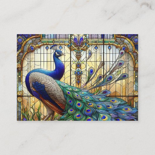 Peacock Wedding Gift Registry Enclosure Kaarten Visitekaartje (Achterkant)