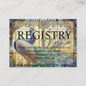 Peacock Wedding Gift Registry Enclosure Kaarten Visitekaartje (Voorkant)