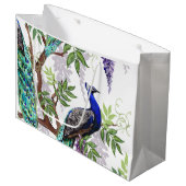 Peacock Wedding Groot Cadeauzakje (Voorkant Gekanteld)