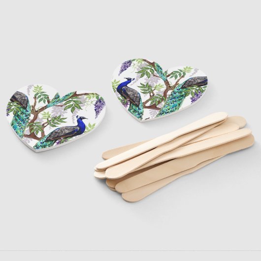 Peacock Wedding Handwaaier (Niet-gemonteerd)