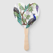 Peacock Wedding Handwaaier (Voorkant)