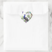 Peacock Wedding Hart Sticker (Tas)