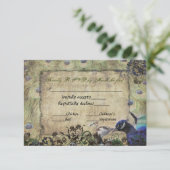  Peacock Wedding Invitation RSVP (Staand voorkant)