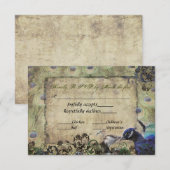  Peacock Wedding Invitation RSVP (Voorkant / Achterkant)