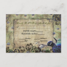 Peacock Wedding Invitation RSVP