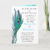 Peacock Wedding Invitation Sjabloon (Voorkant)
