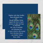 Peacock Wedding Invitations Kaart (Voorkant / Achterkant)