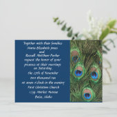Peacock Wedding Invitations Kaart (Staand voorkant)