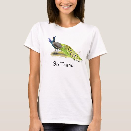 Peacock Wedding Maid of Honor T-shirt (Voorkant)