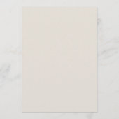 PEACOCK WEDDING MENU-KAART MENU (Achterkant)