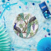 Peacock Wedding Papieren Bordje (Feest)