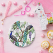 Peacock Wedding Papieren Bordje (Feest)