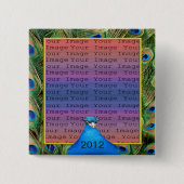 Peacock Wedding Photo Button (Voorkant)