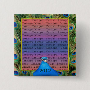 Peacock Wedding Photo Button
