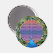 Peacock Wedding Photo Magnet (Voorkant / Achterkant)