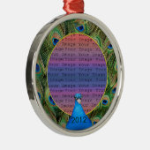Peacock Wedding Photo Ornament (Rechts)